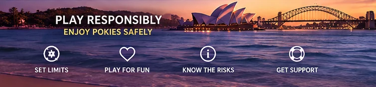 Australian online pokies responsible gambling illustration